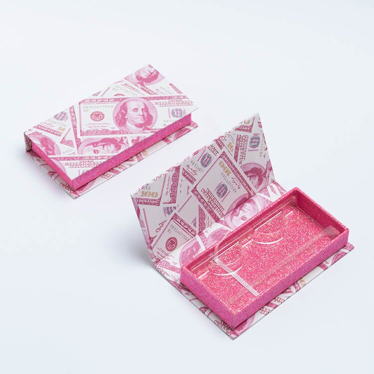 Pink Money Eyelash Lash Case Packaging Box 1